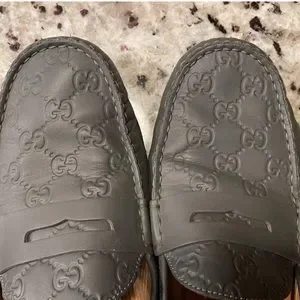 Gucci Guccissima Monogram Loafers Gray 10 10.5 11 Vintage Gucci GG Guccissima Monogram Print Canvas Leather  main image 4